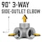 Stz 1/2 in. FIP each X 1/2 in. D FIP 1/2 in. D FIP Black Malleable Iron Side Out Elbow 310 SOE-12 - alternate 6